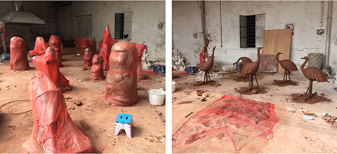 傳統泥稿雕刻車(chē)間(jiān)