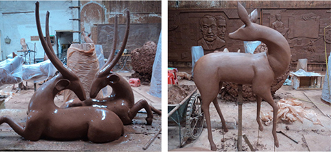 傳統泥稿雕刻車(chē)間(jiān)